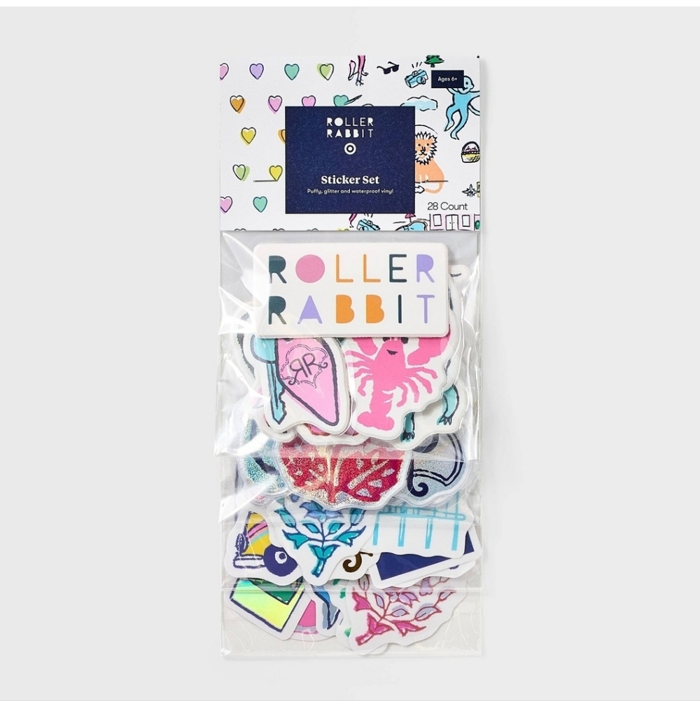 Roller Rabbit x Target sticker set NWT